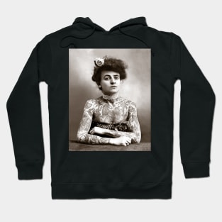 Tattooed Lady, 1907. Vintage Photo Hoodie